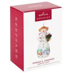 Hallmark Snowtop Lodge Terran S. Gardner Porcelain Ornament -Hallmark popular shop Snowman with Flower Pot Keepsake Ornament 2299QXR8119 04