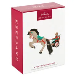 Hallmark A Pony For Christmas 2023 Ornament -Hallmark popular shop Teddy Bear in Horse Chariot Keepsake Ornament 1799QXR8039 04