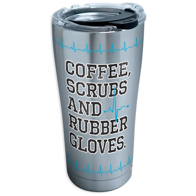 Tervis Coffee Scrubs Rubber Gloves Stainless Steel Tumbler, 20 Oz. 3 Tervis Coffee Scrubs Rubber Gloves Stainless Steel Tumbler, 20 Oz.