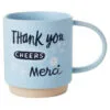Hallmark Thank You, Cheers, Merci Mug, 16 Oz. -Hallmark popular shop Thank You Cheers Merci Ceramic Mug 1MUG3580 01