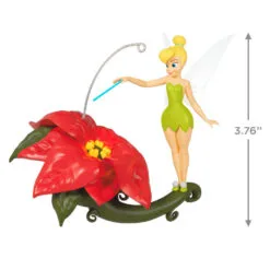 Hallmark Disney Tinker Bell Pixie-Dusted Poinsettia Ornament -Hallmark popular shop Tinker Bell on Flower Keepsake Ornament 2099QXD6637 03