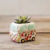 Natural Life Faux Succulent In Van Planter, 2" -Hallmark popular shop Tiny VW Van Ceramic Planter With Faux Succulent PLNT059 01