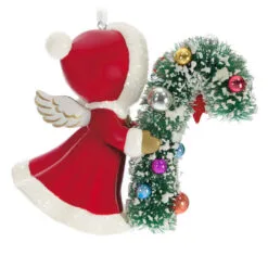 Hallmark Vintage Angel Porcelain Ornament -Hallmark popular shop Vintage Angel With Candy Cane Keepsake Ornament 2499QXT4127 06
