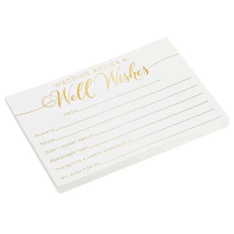 Hallmark Wedding Advice And Well Wishes Note Cards, Pack Of 24 3 Hallmark Wedding Advice And Well Wishes Note Cards, Pack Of 24