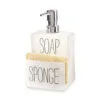 Mud Pie Soap Pump And Sponge Holder -Hallmark popular shop White Ceramic Soap Pump and Sponge Holder 42600199 01