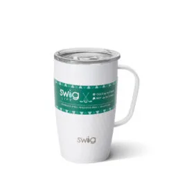 Swig Golf Partee Stainless Steel Travel Mug, 18 Oz. -Hallmark popular shop White Golf Ball Texture Insulated Mug With Lid S106C18WH 02