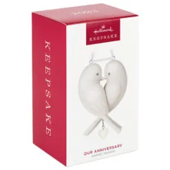 Hallmark Our Anniversary 2023 Porcelain Ornament -Hallmark popular shop White Love Birds Anniversary Keepsake Ornament 1999QHX3069 04