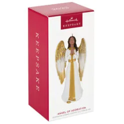 Hallmark Angel Of Adoration Ornament -Hallmark popular shop White and Gold Angel Keepsake Ornament 1999QSM7857 04