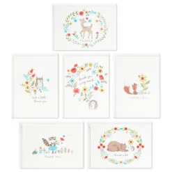 Hallmark Woodland Animals Assorted Blank Thank-You Notes, Box Of 48 8 Hallmark Woodland Animals Assorted Blank Thank-You Notes, Box Of 48 -Hallmark popular shop Woodland Animals Blank ThankYou Notes Assortment Pack 5STZ1026 02