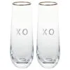 Hallmark XO Stemless Champagne Flutes, Set Of 2