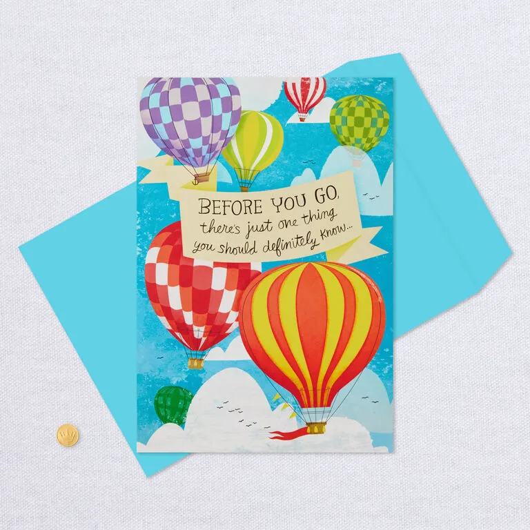 Hallmark 16" Hot Air Balloons Pop-Up Jumbo Goodbye Card 8 Hallmark 16" Hot Air Balloons Pop-Up Jumbo Goodbye Card - Image 6