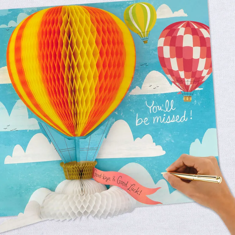 Hallmark 16" Hot Air Balloons Pop-Up Jumbo Goodbye Card 9 Hallmark 16" Hot Air Balloons Pop-Up Jumbo Goodbye Card - Image 7